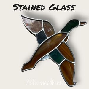 Stained Glass Mallard Duck Window Decoration